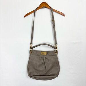 Marc Jacobs Grey Pebbled Leather Classic Q Hillier Hobo Bag Adjustable